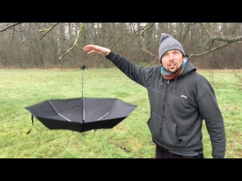 How will umbrella fall from 100 m