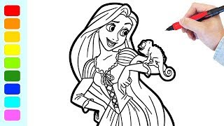 Disney's Rapunzel from Tangled movie coloring book pages I Fun Colouring for children