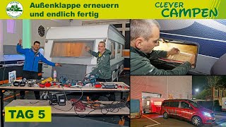 Tag 5 - Stauraumklappe Neuaufbau und endlich fertig - Wasserschaden Ferdi Fendt - Clever Campen