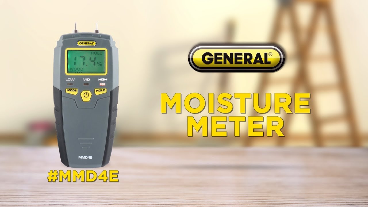 Backlit LCD Display with Audible and Visual High-Medium-Low Moisture Content Alerts Moisture Tester Grays Water Leak Detector MMD4E Digital Moisture Meter Pin Type