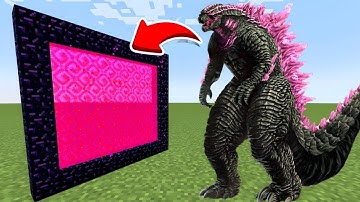 how to make a portal to the GODZILLA X KONG THE NEW EMPIRE dimension in minecraft pe