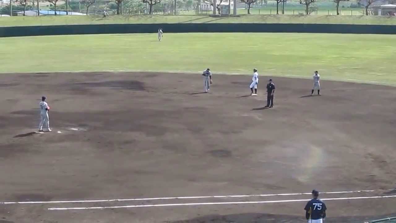 ランナー１，２塁での守備体系とセカンド・ショートの返球カバー。オリックス春季キャンプ2014