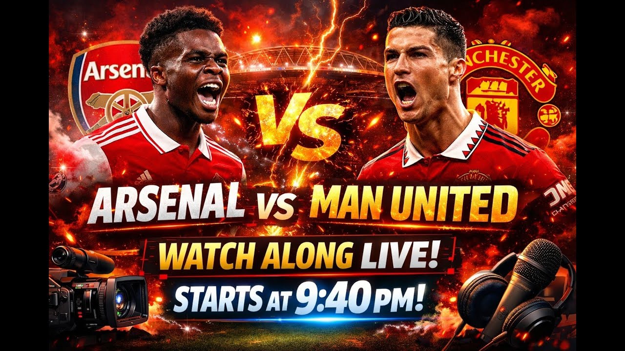 ARSENAL vs MAN UNITED 🔴⚪ | LIVE Watch Along | Rivalry Night