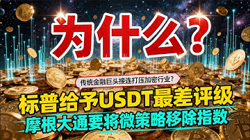 【重磅】传统金融巨头接连打压加密行业竟然是为了这个？标普给予USDT最差评级 摩根大通要将微策略移除指数 #巨头想压低价格建仓？