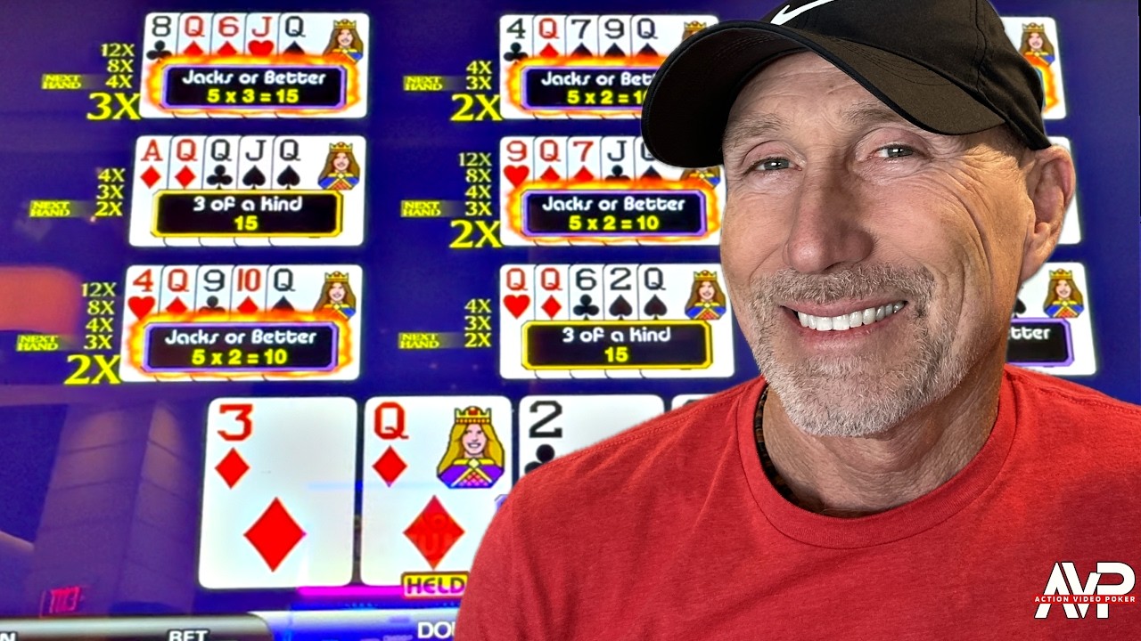 НАПРЯЖЕННО!! 😅 Бонусная серия видеопокера в Лас-Вегасе!