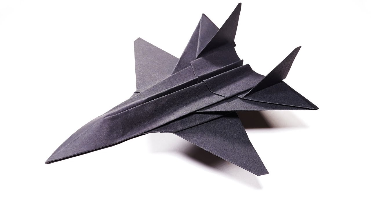 Origami Jet Fighter Airplane Paper Folding / Papier Falten / 종이접기 Paper Crafts 1101 おりがみ