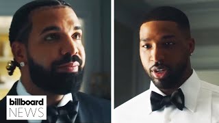 Drake Marries 23 Women In 'Fall Back' Music Video With Tristan Thompson Cameo | Billboard News