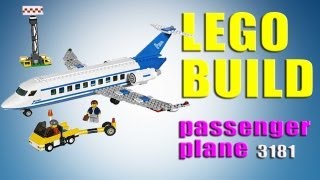 Lego - Stop Motion Build - Lego City Passenger Plane 3181