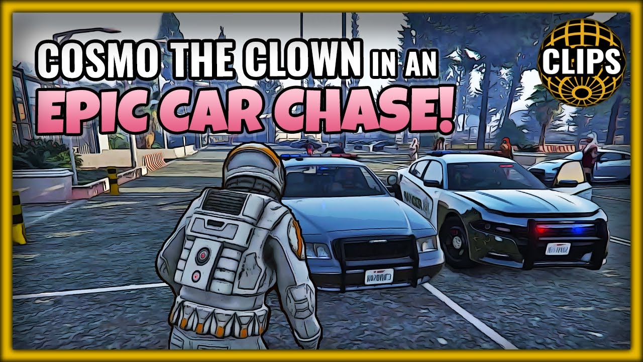 COSMO THE CLOWN IN AN EPIC CAR CHASE!