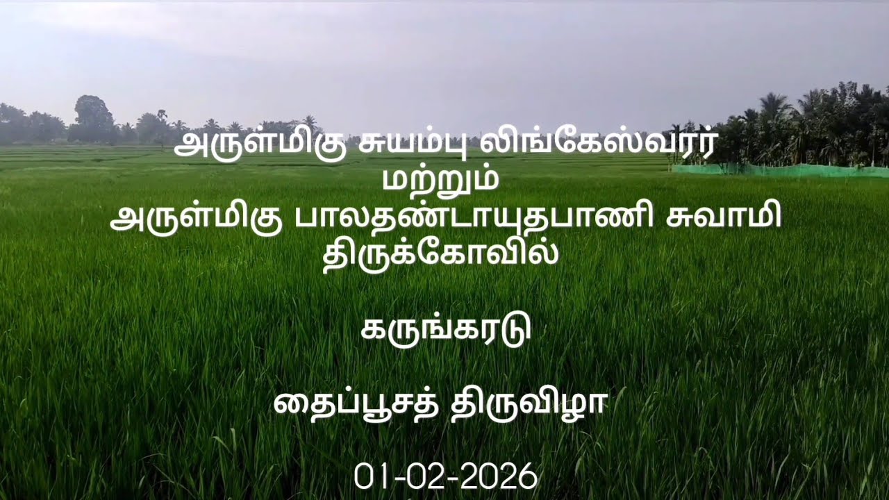 🙏 2026 கருங்கரடு தைப்பூசத் திருவிழா 🕉⚛️✡️🙏🙏🙏