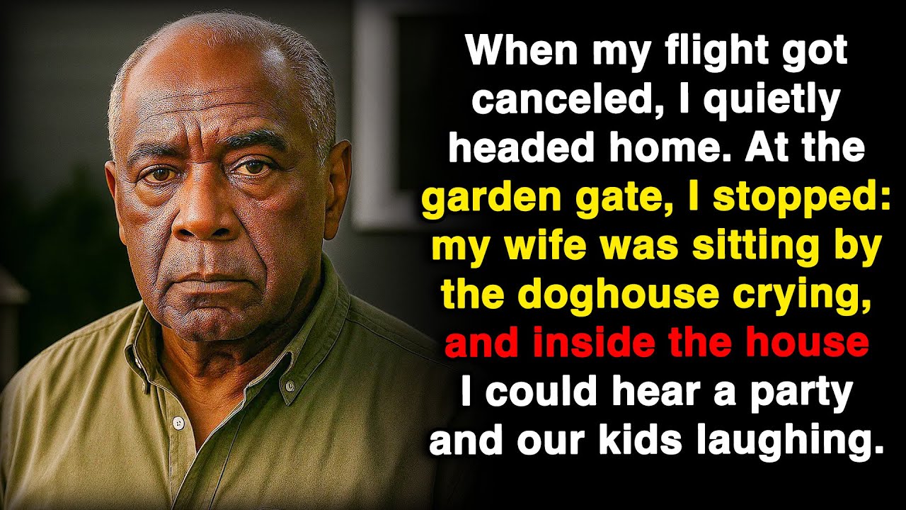I saw my wife crying by the doghouse while my kids partied inside.