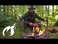 Wie du ein monster Steak an der Kette grillst! Mitten im Wald | Fire Kitchen ASMR 🔥🔥🔥