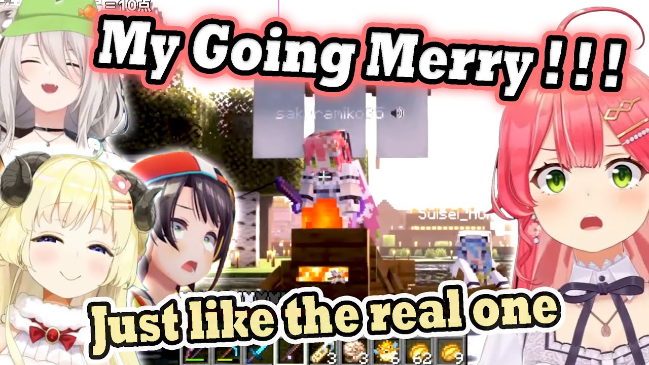 Suisei Built Miko the Going Merry..Then Watame Set It on Fire to Recreate the Ship Funeral! ⛵🔥