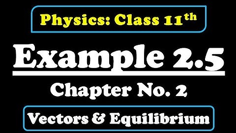 Example 2.5 Class 11 Physics (Vectors & Equilibrium)