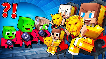 JJ Family Prank Mikey Family as VIP in Squid Game in Minecraft (Maizen)