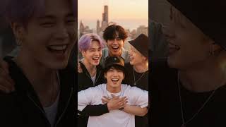Chicago Rooftop Trust Fall Challenge  BTS Golden Hour Vlog with Suga Cam 😂🌇  #jungkook #jk #bts