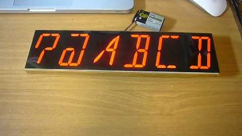 16 segment LED display test