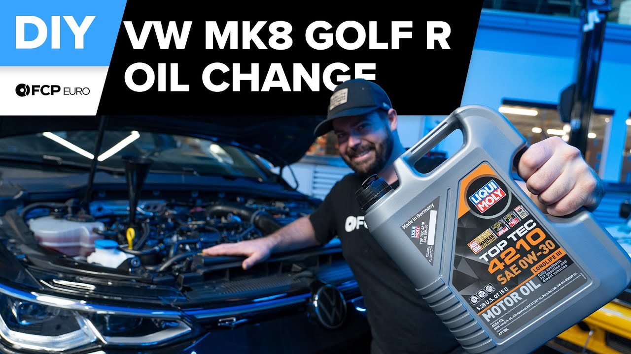 Замена масла и фильтра двигателя VW Golf R своими руками (Volkswagen Mk8 Golf R, GTI 2022-настоящ...