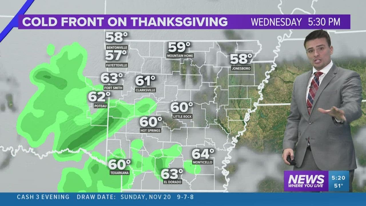 Rain returns by Thanksgiving across the south | Forecast Nov 21 - YouTube