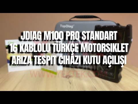 Jdiag M100 Pro Standart 16 Kablolu Türkçe Motorsiklet Arıza Tespit Cihazı Kutu Açılışı Yek Oto