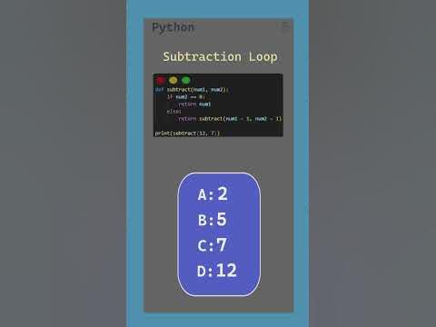 Python Warmup - Subtraction Loop - YouTube