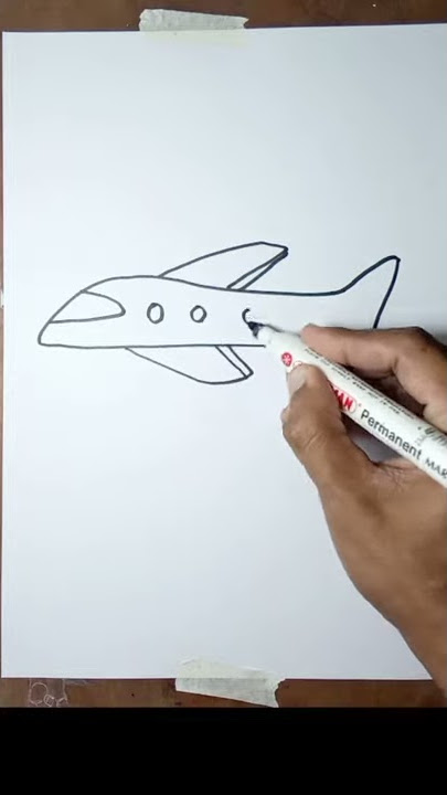 Cara mudah menggambar pesawat part 1 #Short