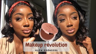 EVERY BLACK GIRL NEEDS THIS £8 BRONZER! Trying The Makeup Revolution Glow Bronzers | Shornell Stacey