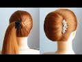 Easy French Roll Hairstyle With Clutcher | Hairstyles For Long Hair | Big French Bun Hairstyle