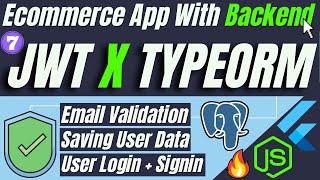 7.JWT Login With TypeORM | Flutter Ecommerce App With Backend | Flutter Ecommerce App Admin Panel