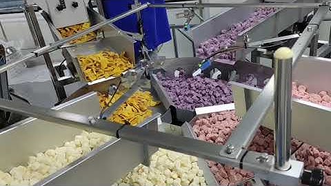 32 heads weigher combine 20 heads weigher mixing weighing system for Fruit oatmeal