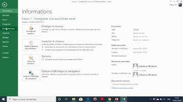 Créer et enregistrer un fichier Excel 2013