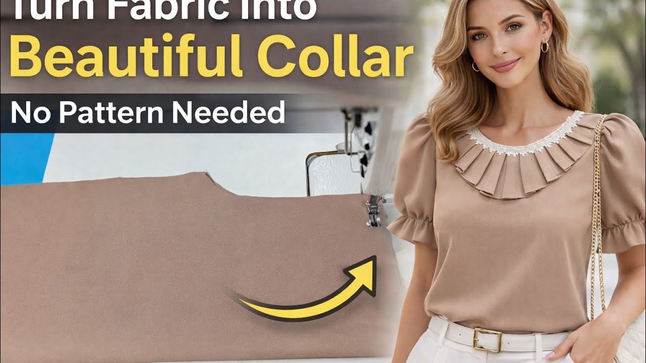 Женский бумажный воротник без выкройки | Очень просто и легко