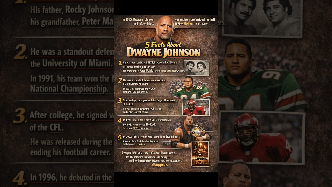 DWAYNE JOHNSON - 5 facts 