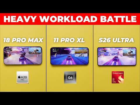 iPhone 18 Pro Max vs Pixel 11 Pro XL vs S26 Ultra – INSANE 30-Min Heavy Workload Test!