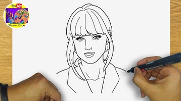 HOW TO DRAW TAYLOR SWIFT STEP BY STEP | DRAWING TAYLOR SWIFT EASY
