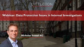 Webinar: Data Protection Issues in Internal Investigations