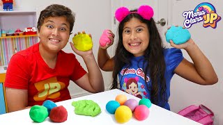 Maria Clara e JP ensinam a fazer massinha de modelar caseira / DIY Homemade Playdough for kids screenshot 3