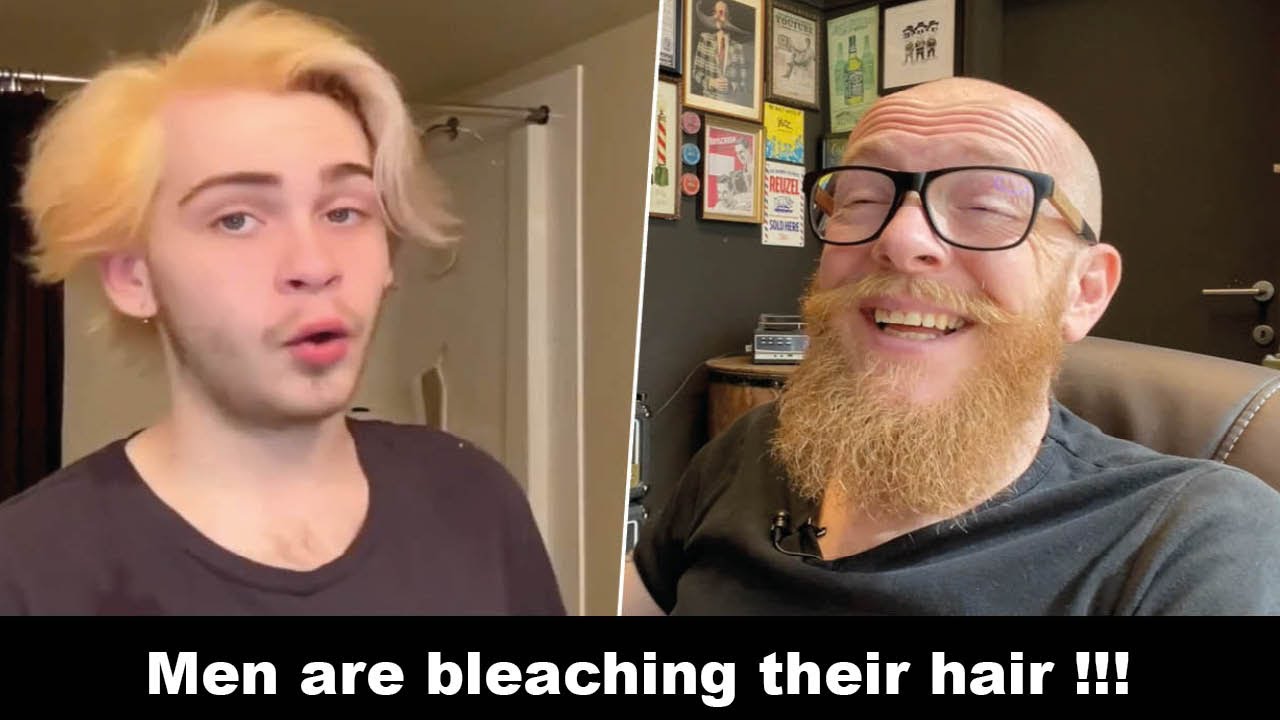 Men are bleaching their hair too !!! Hairdresser reacts to hair fails 