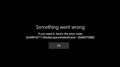 how to solve your device camera error code:(0x800706BE) on windows 10