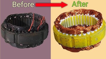 alternator stator winding | Restoration truck genarator coil | Rewinding dynamo coil