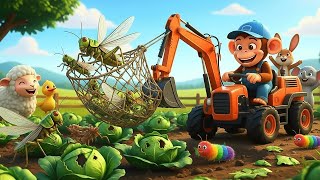 Monkey Farmer’s Heroic Day! Stopping Wildfire & Locust Swarms with Tractor and Animal Power! ⭐ 🚜🐒