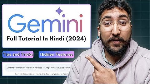 Google Gemini Full Tutorial For Beginners In Hindi 2024 - 10 Tips