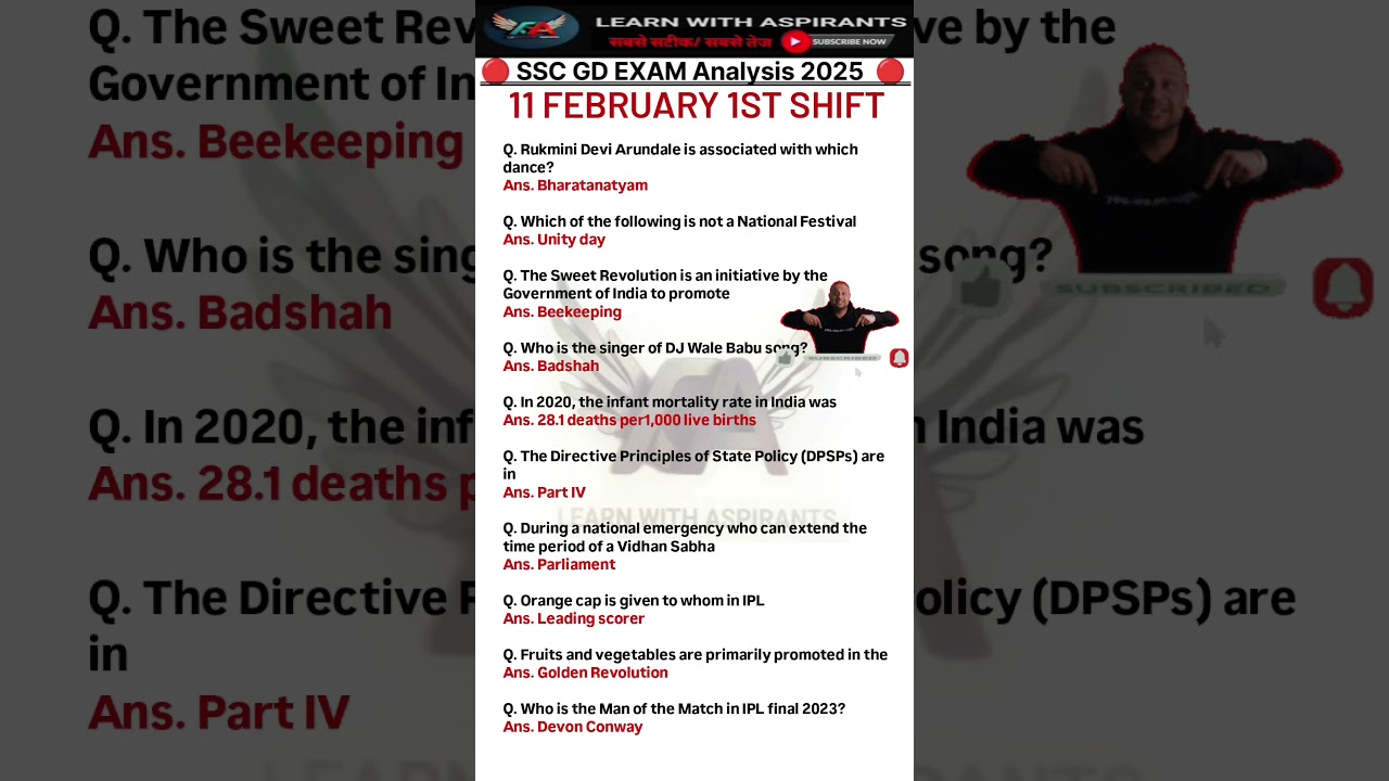 SSC GD Exam Analysis 2025| SSC GD Question Paper 2025 | 11 Feb 1st Shift | SSC GD Paper Solution