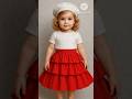 three leyar red frill skirt baby girls |party wear ruffle skirt #skirt #girltrends #girlspartydress