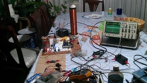 First test audio modulated DRSSTC Tesla coil.