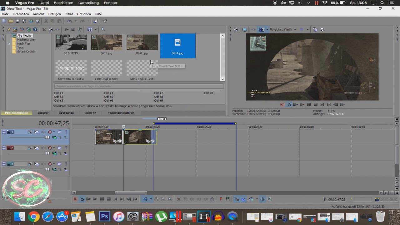 Sony Vegas Pro 14 // Tutorial / Bilder im Video fixieren! Ganz einfach