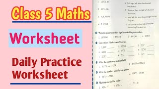 Maths Worksheet for Class 5/ Maths for class 5