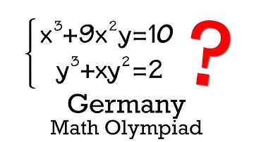 Germany Math Olympiad, a system of cubic equations