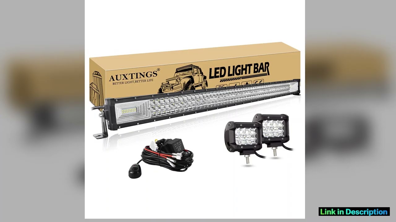 7D 22 52in 270W675W Off Road LED Light Bar with 2x36W Work Light Wire Kit 12V 24V Led Bar for Car J