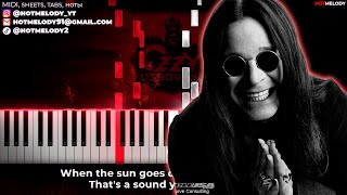 Video thumbnail of "Ozzy Osbourne - Patient Number 9 - piano karaoke instrumental cover, lyrics"